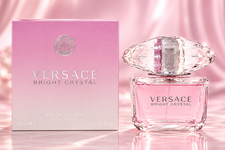 Versace Bright Crystal EDT 3.0 oz / 90 ml – Women's Floral Fruity Perfume for Women